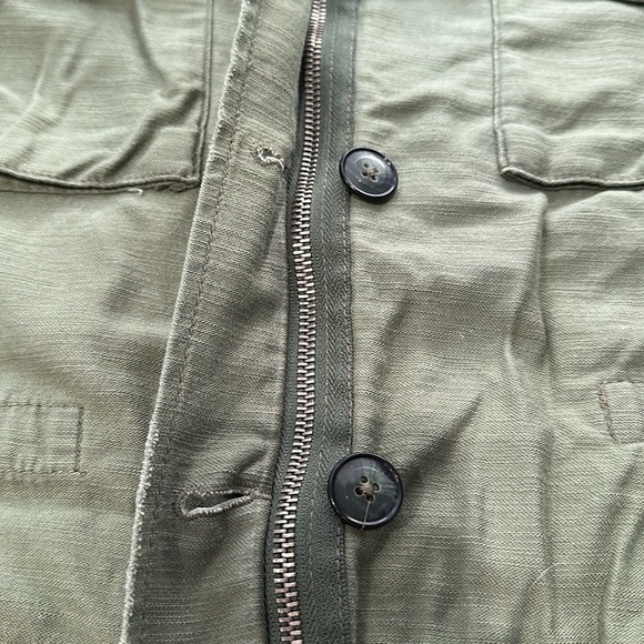 Vintage 00s VS PINK 100% Cotton Utility Jacket Olive Green size M/L - Picture 4 of 4